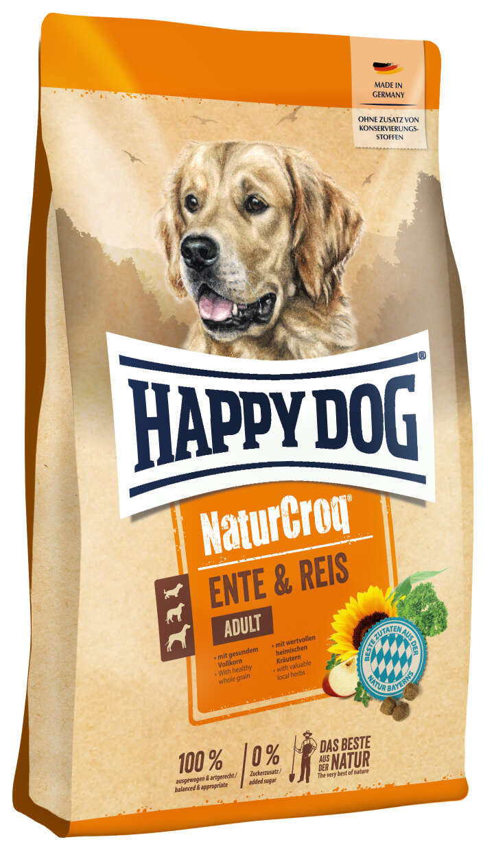 HAPPY DOG Hunde-Trockenfutter NaturCroq Ente & Reis HAPPY DOG Hunde-Trockenfutter NaturCroq Ente & Reis
